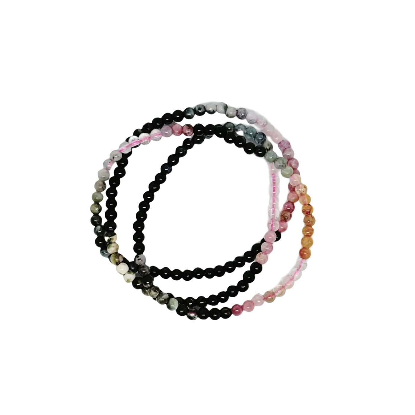 Prismatic Pulse - Tourmaline Rainbow Stack Bracelet