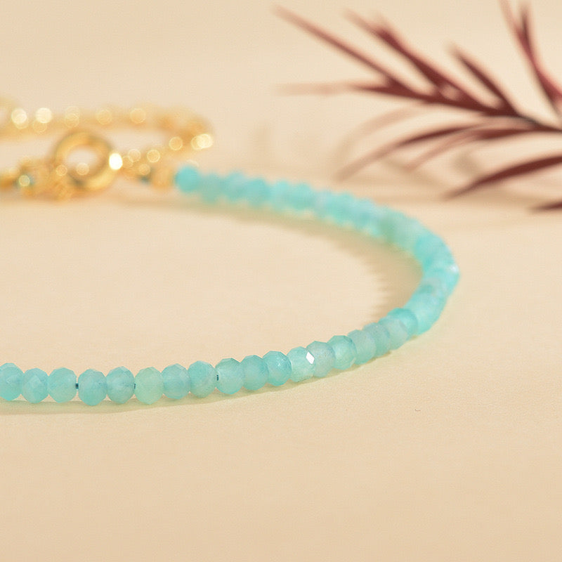 Celestial Lagoon - Amazonite Faceted Bracelet