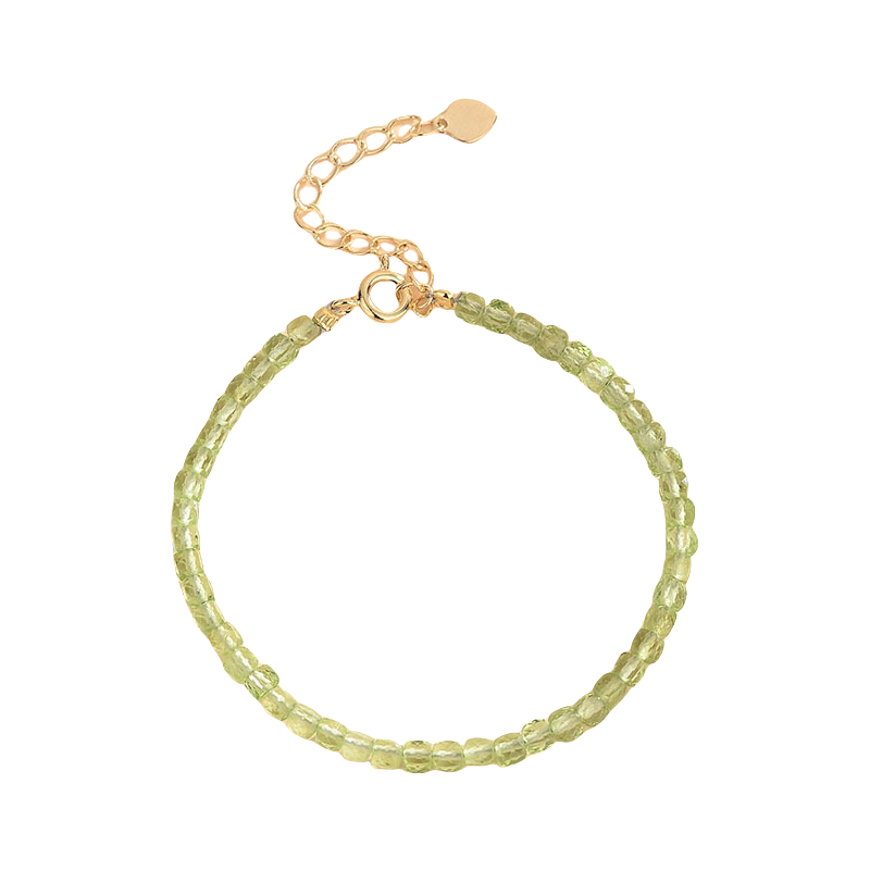 Emerald Thread - Peridot Micro Faceted Bracelet