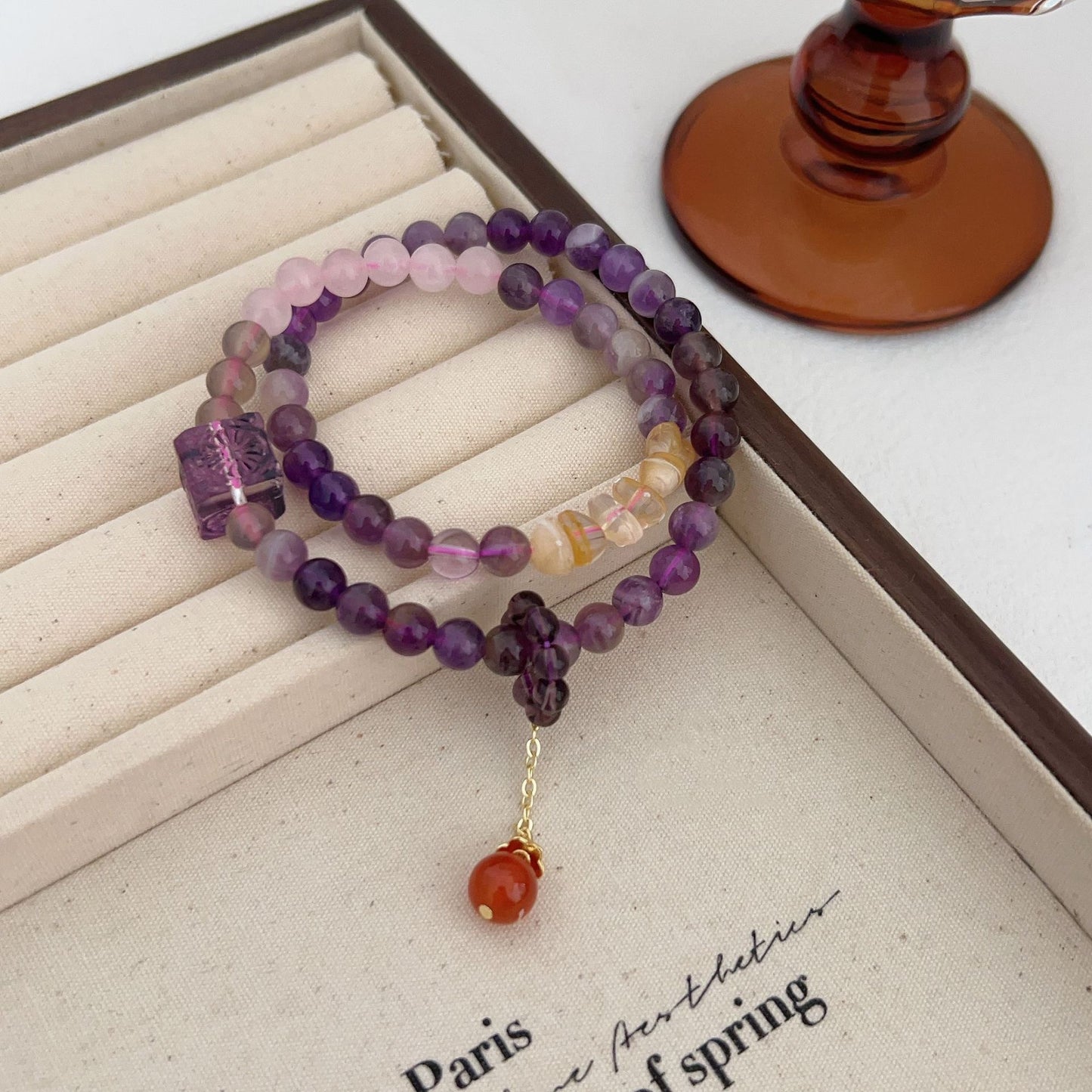 Violet Phoenix Ascendant - Dual Loop Amethyst Bracelet