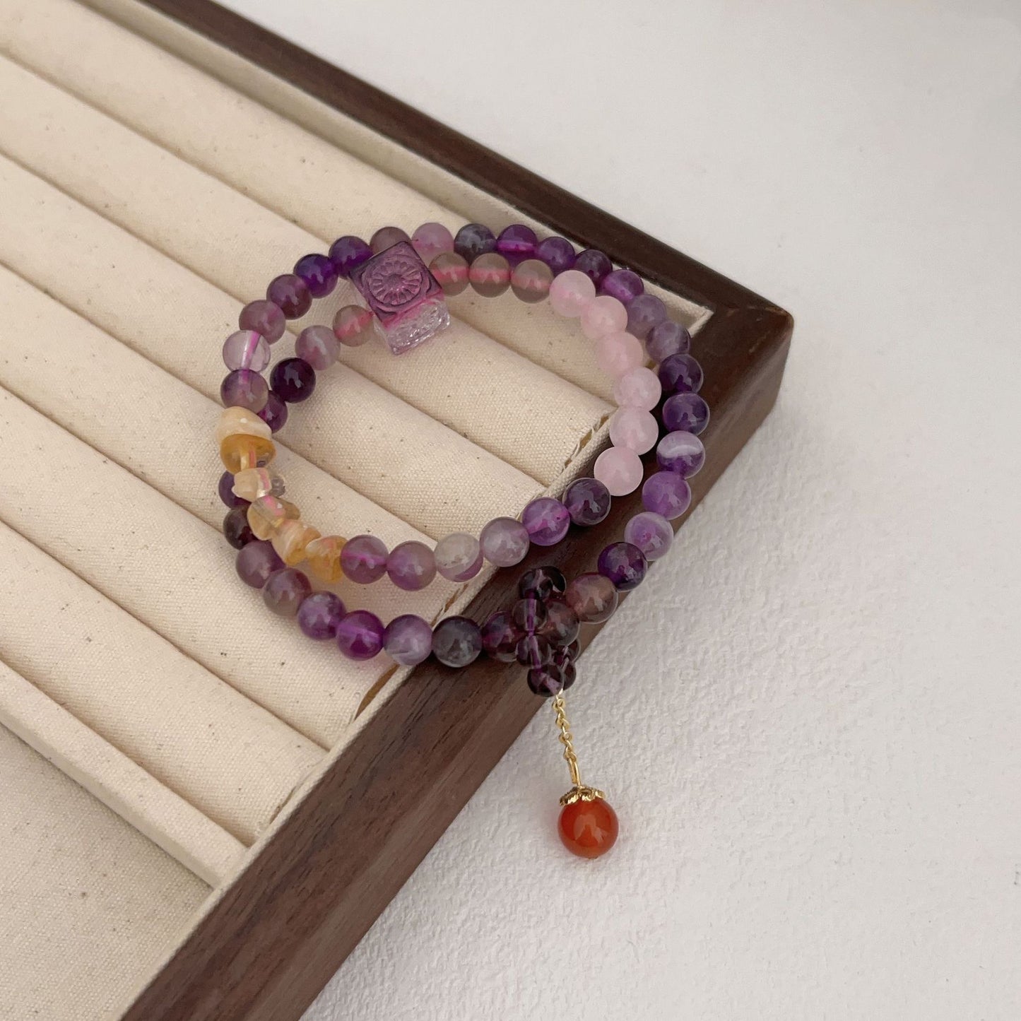 Violet Phoenix Ascendant - Dual Loop Amethyst Bracelet