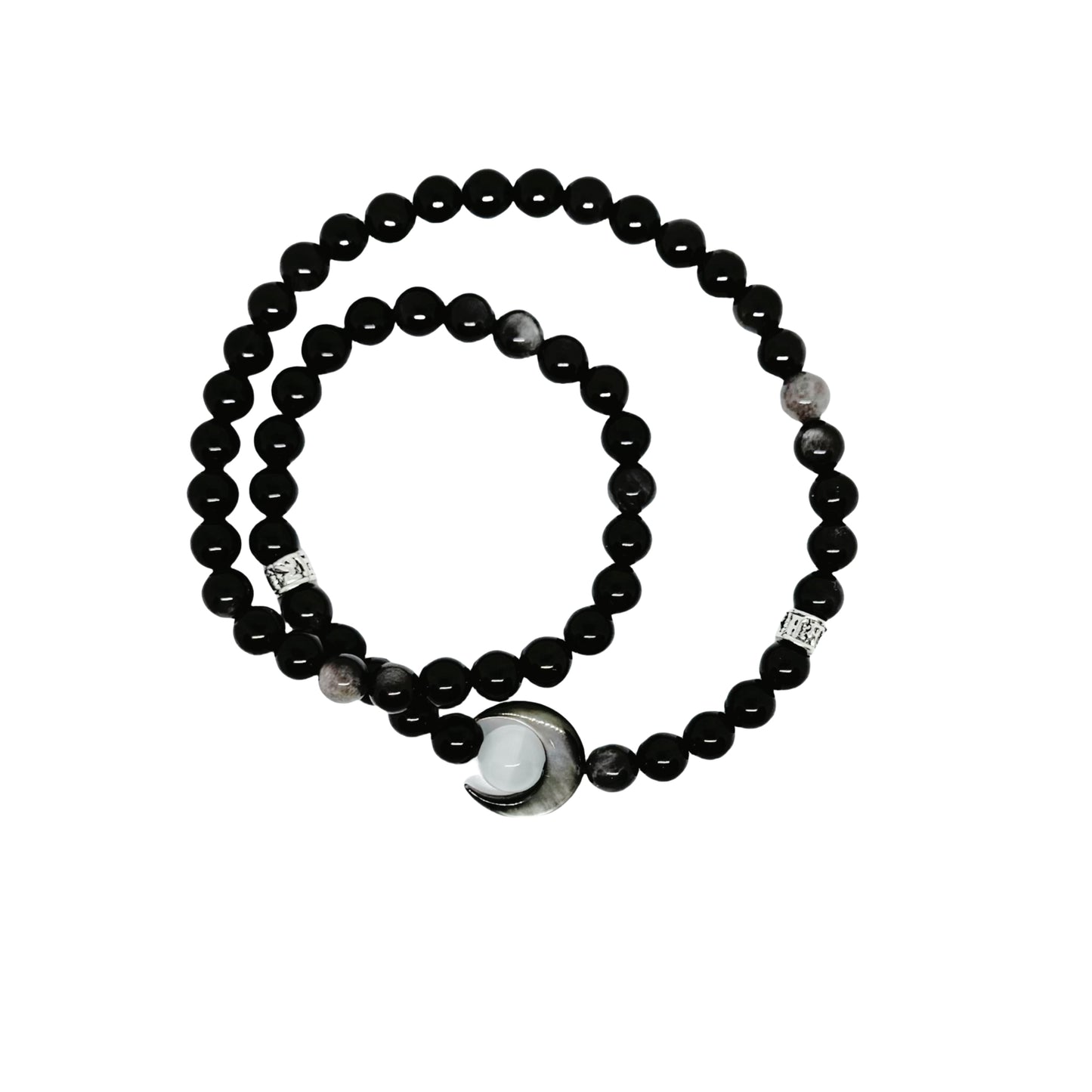 Celestial Embrace - Yin & Yang Moonstone Duo Bracelets