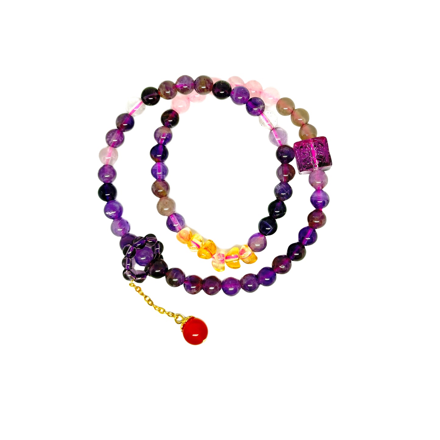 Violet Phoenix Ascendant - Dual Loop Amethyst Bracelet