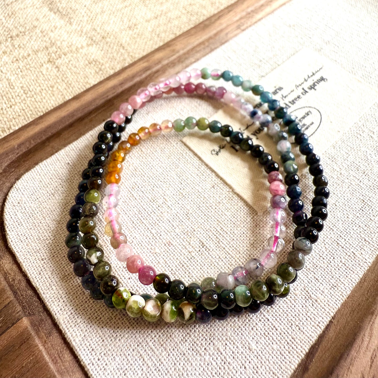 Prismatic Pulse - Tourmaline Rainbow Stack Bracelet