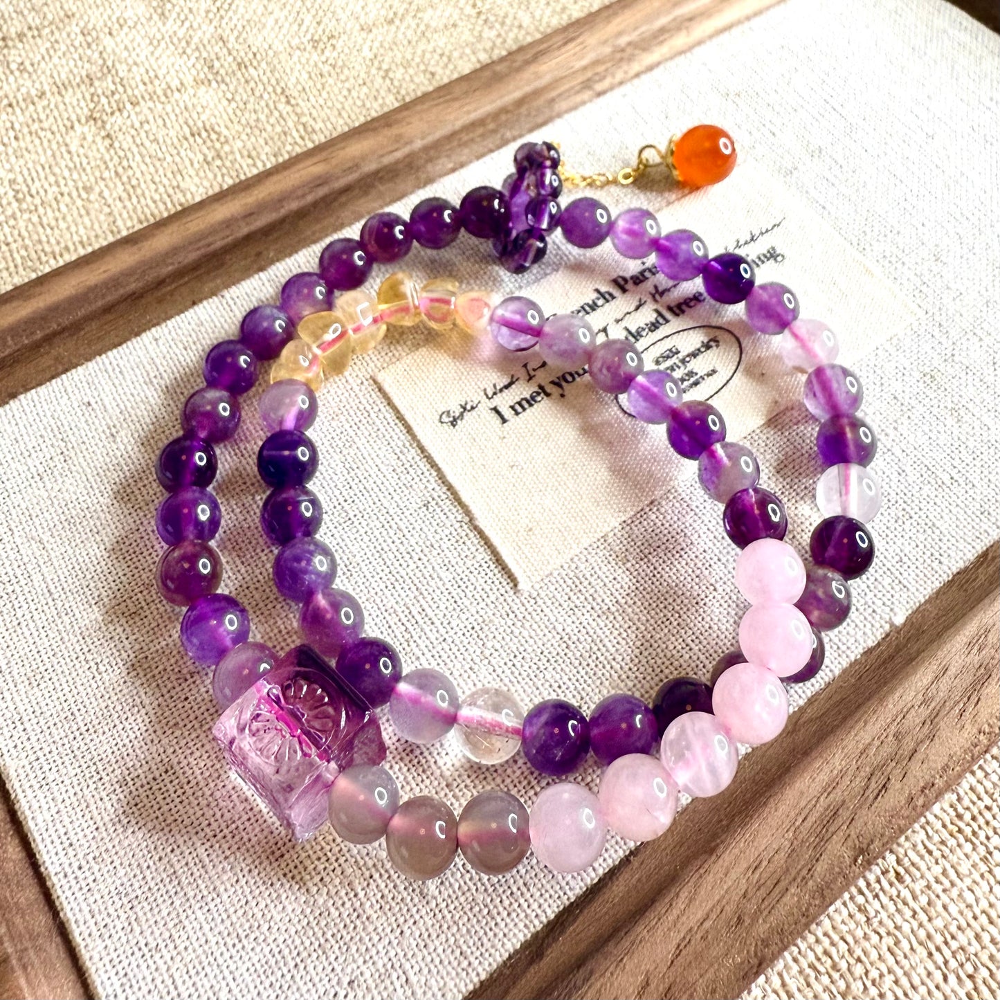Violet Phoenix Ascendant - Dual Loop Amethyst Bracelet