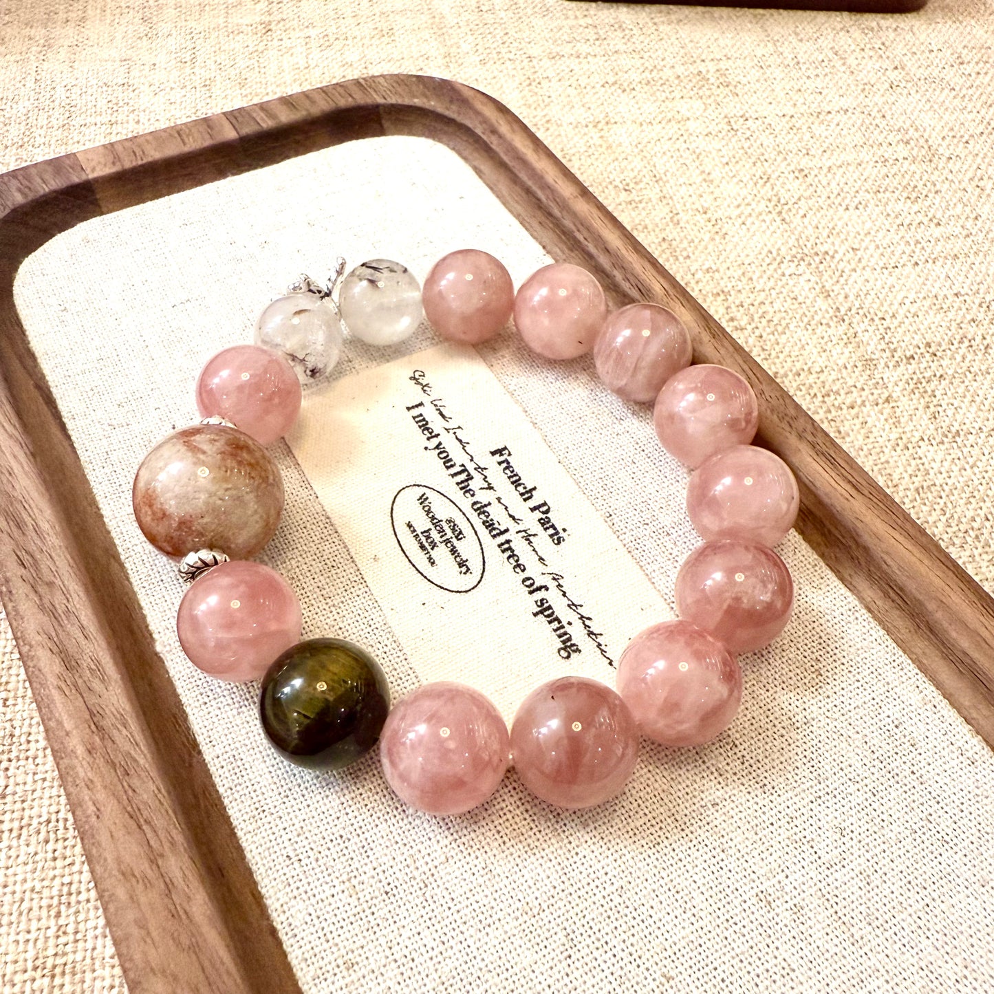 Natural powder crystal charming bracelet