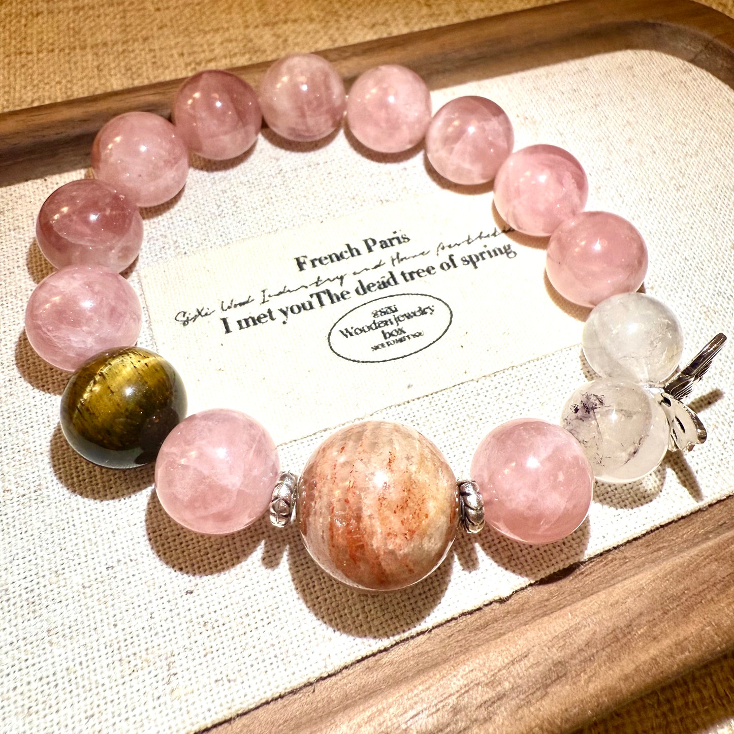 Natural powder crystal charming bracelet