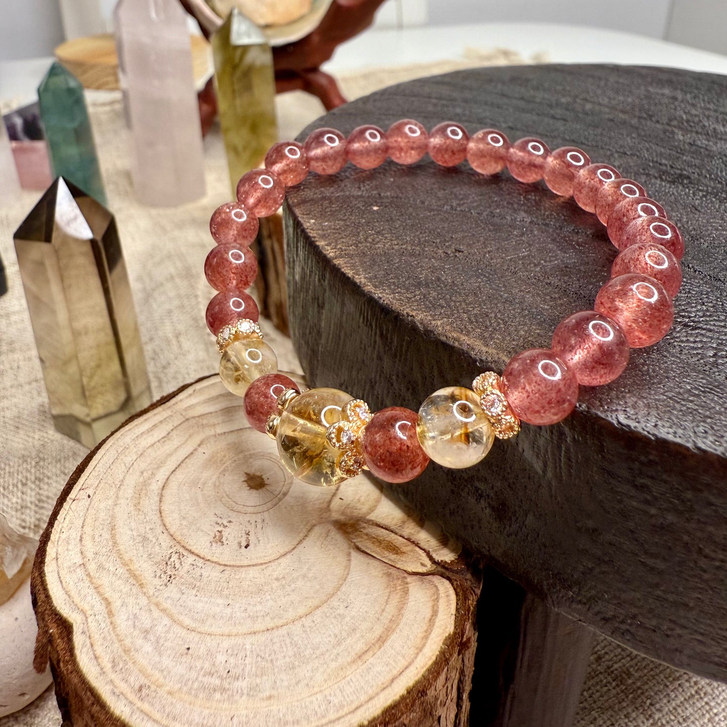 Strawberry Citrine Ascension Bracelet