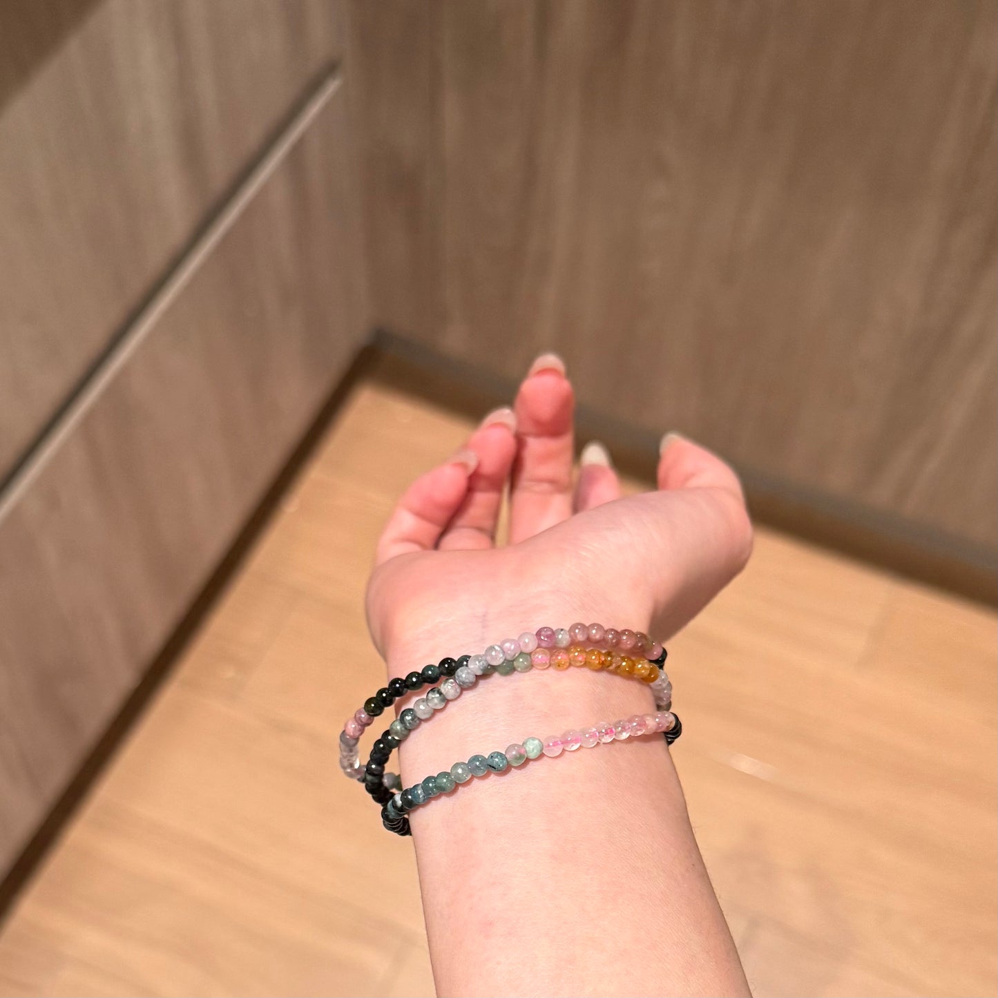 Prismatic Pulse - Tourmaline Rainbow Stack Bracelet