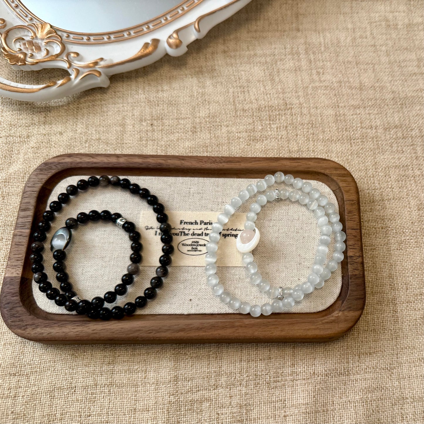 Celestial Embrace - Yin & Yang Moonstone Duo Bracelets
