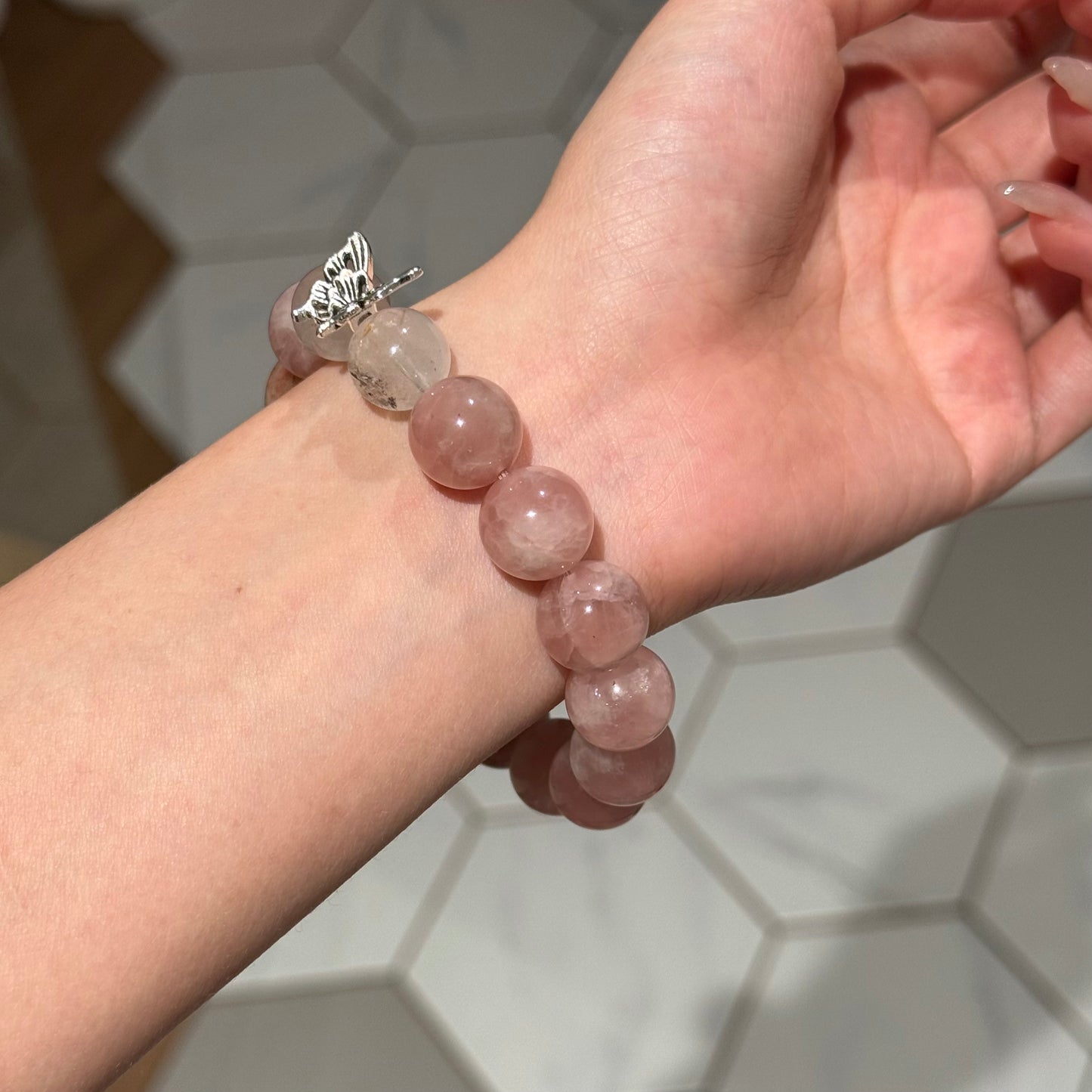 Natural powder crystal charming bracelet
